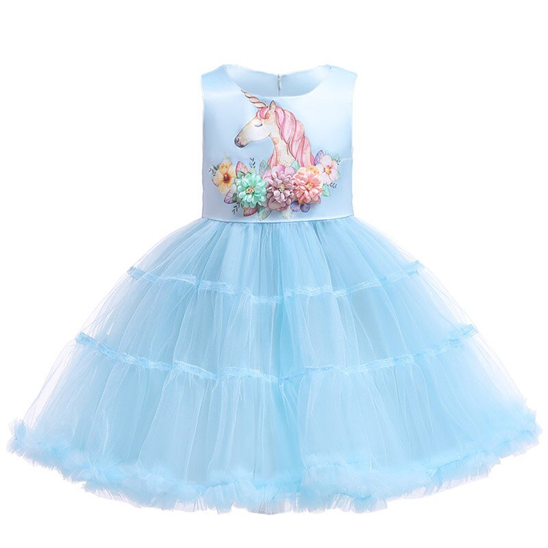 Toddler Girls Pageant Evening Unicorn Party Dresses Toddler Girls Pageant Evening Unicorn Party Dresses