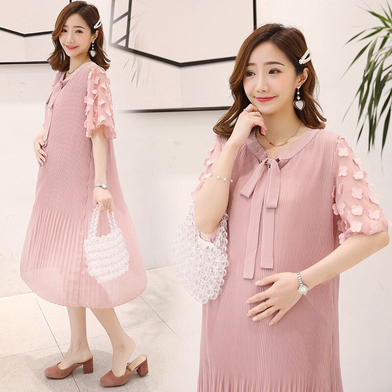 Pinked & Petaled Maternity and Nursing Dress