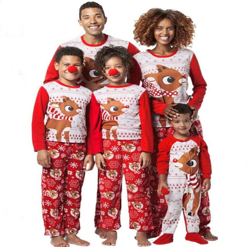 Red Reindeer Pajama Set for Whole Family - Fabhooks