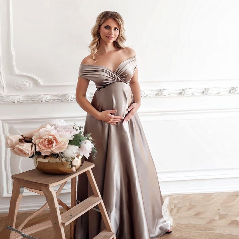 Grey Maternity Bridesmaid Dresses